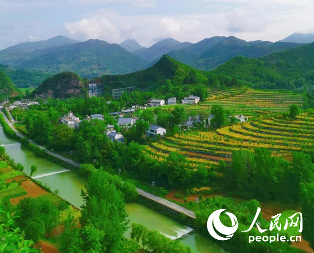 陜西商洛漫川關(guān)鎮(zhèn)民宿群。人民網(wǎng) 王麗攝